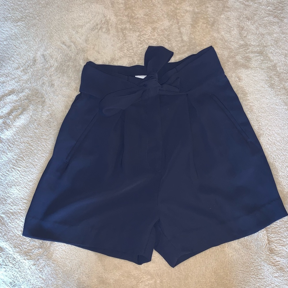Navy blue high waisted shorts
